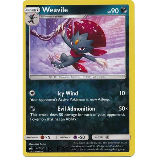 Weavile - 74/156 - Holo Rare NM