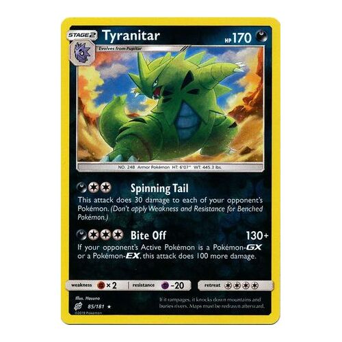 Tyranitar - 85/181 - Holo Rare Reverse Holo NM