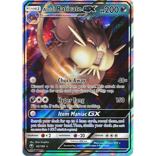 Alolan Raticate GX - 85/168 - Ultra Rare