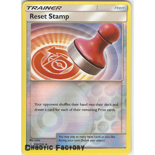 Pokemon TCG Reset Stamp - 206/236 - Uncommon Reverse Holo NM