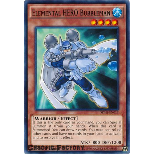 Elemental Hero Bubbleman - SDHS-EN012 - Common 1st Edition NM