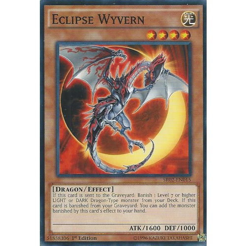 Yugioh SR02-EN015 Eclipse Wyvern  Common Mint