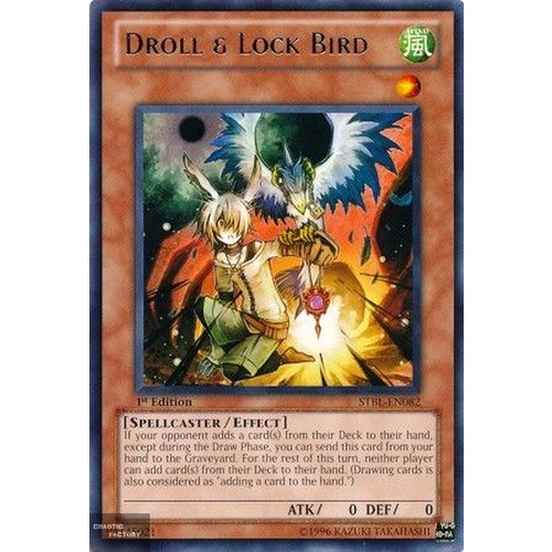 Yugioh Droll & Lock Bird STBL-EN082 1st Edition Light Played