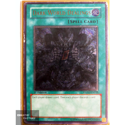 Ultimate Rare - Dark World Dealings - STON-EN038 1st Edition Played