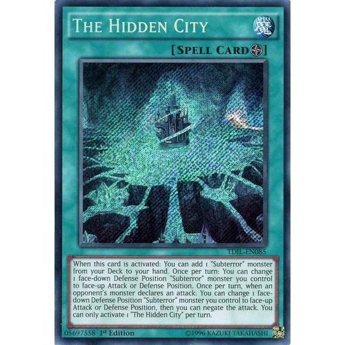 The Hidden City - TDIL-EN085 - Secret Rare 1st Edition NM