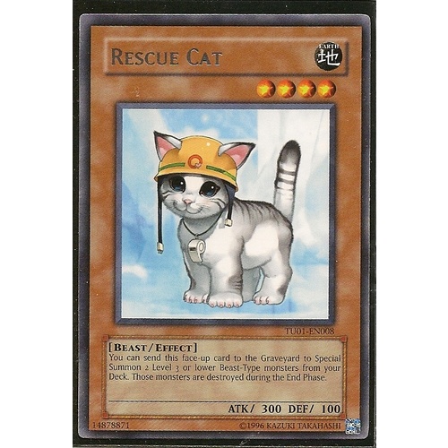 Yugioh Rescue Cat - TU01-EN008 - Rare LP